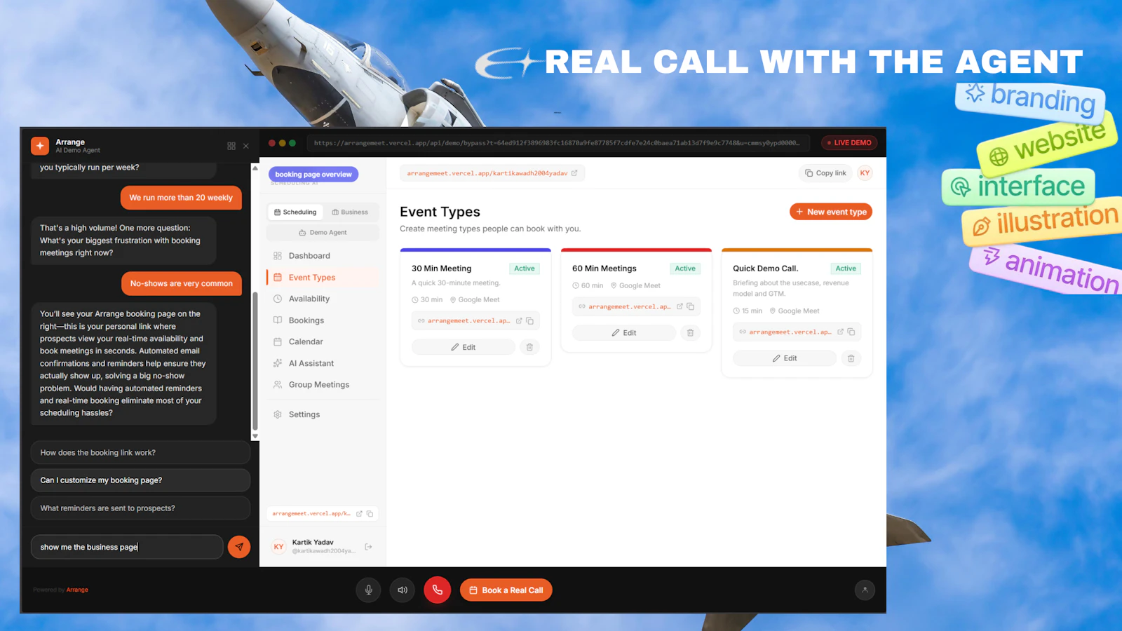Arrange Demo Agent screenshot 4