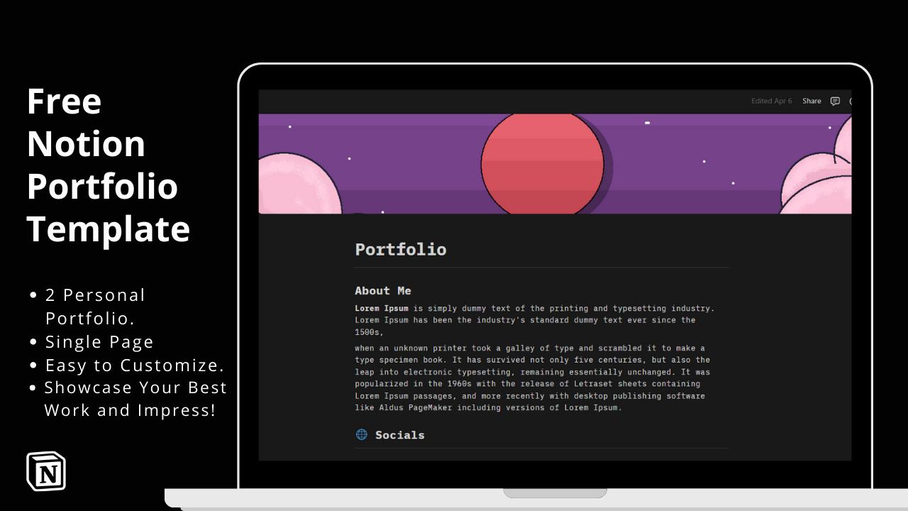 Notion Portfolio Templates