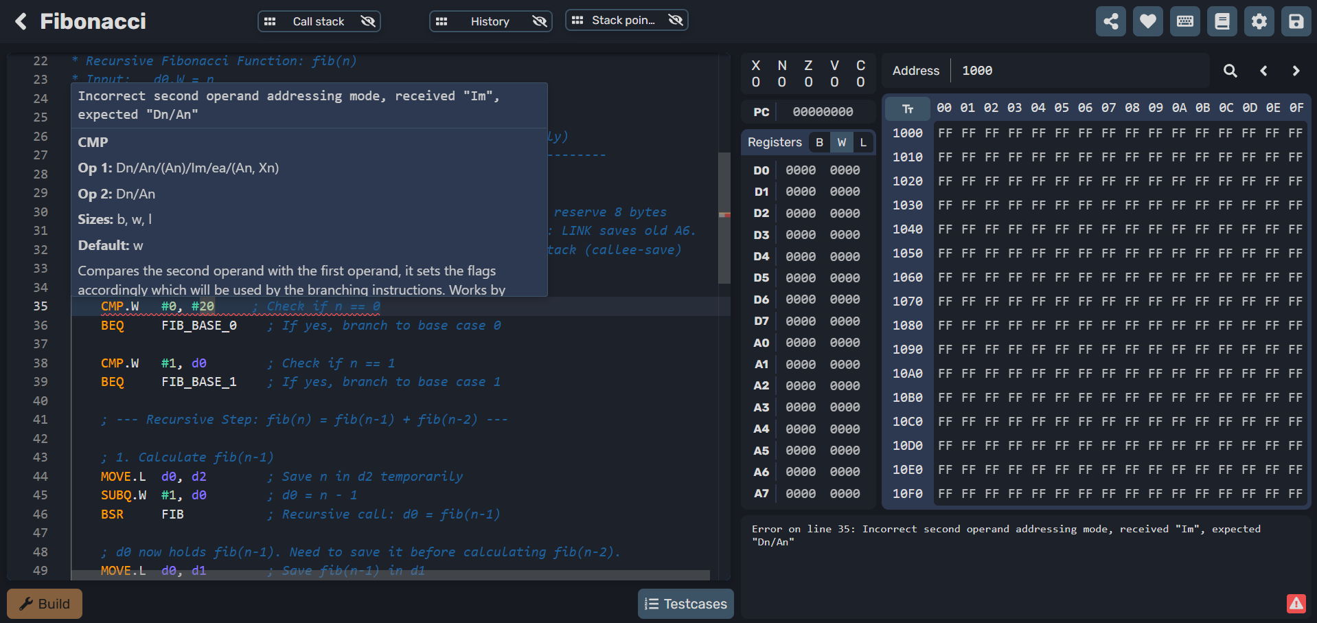 Editor ASM - IDE Assembly Interactive media 2