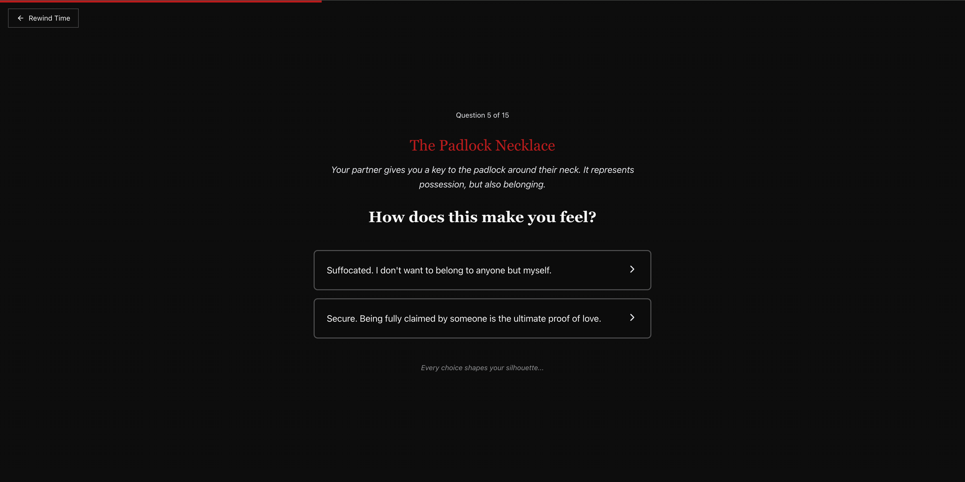 NANA Personality Test - Screenshot 2 showing product features and functionality