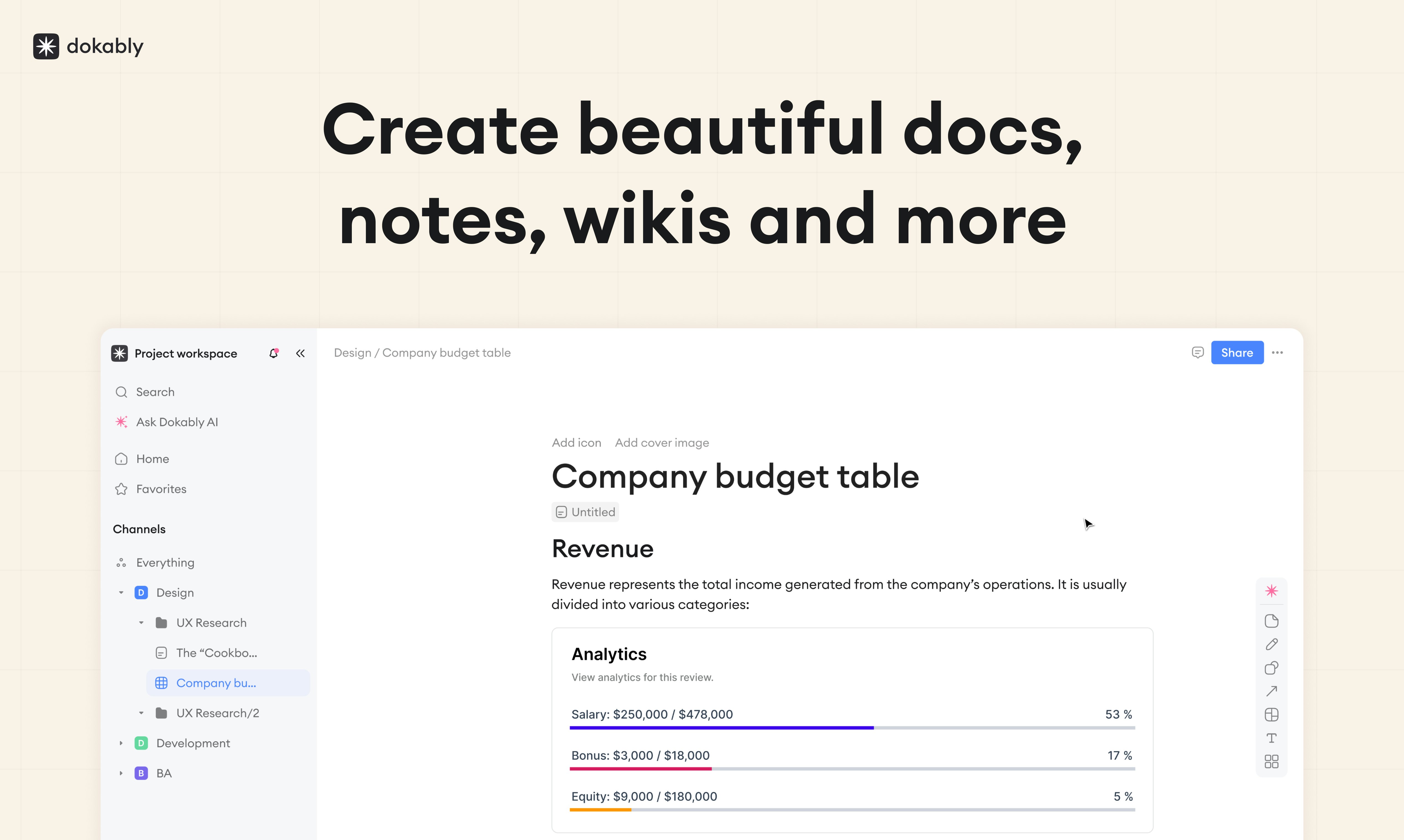 Dokably - Screenshot 3 showing product features and functionality