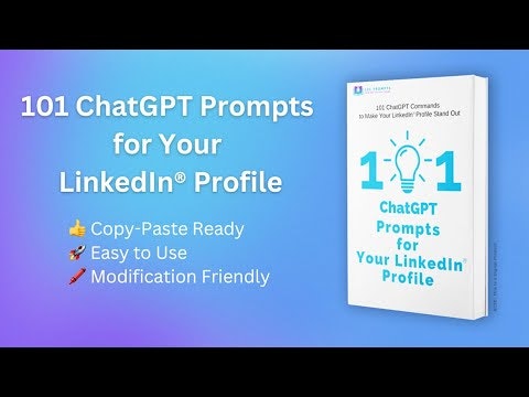 101 ChatGPT Prompts for LinkedIn Profile gallery image