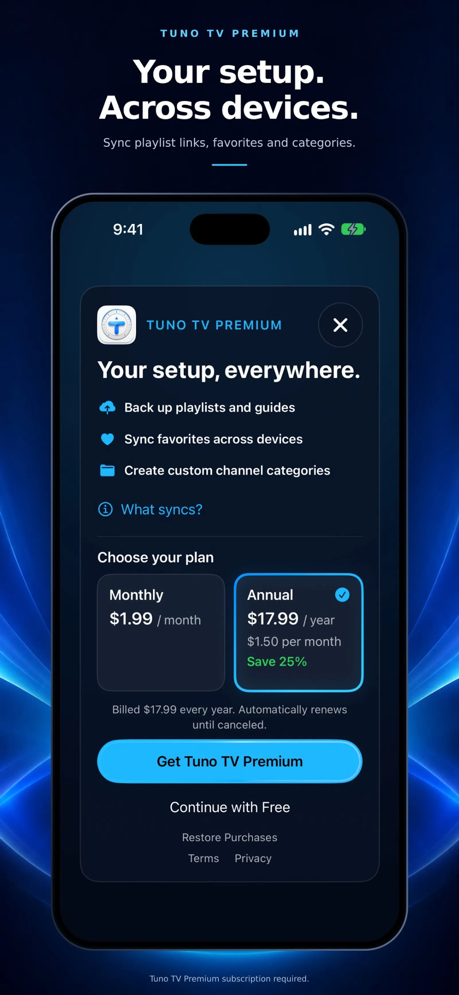 Tuno TV: IPTV Player screenshot 7