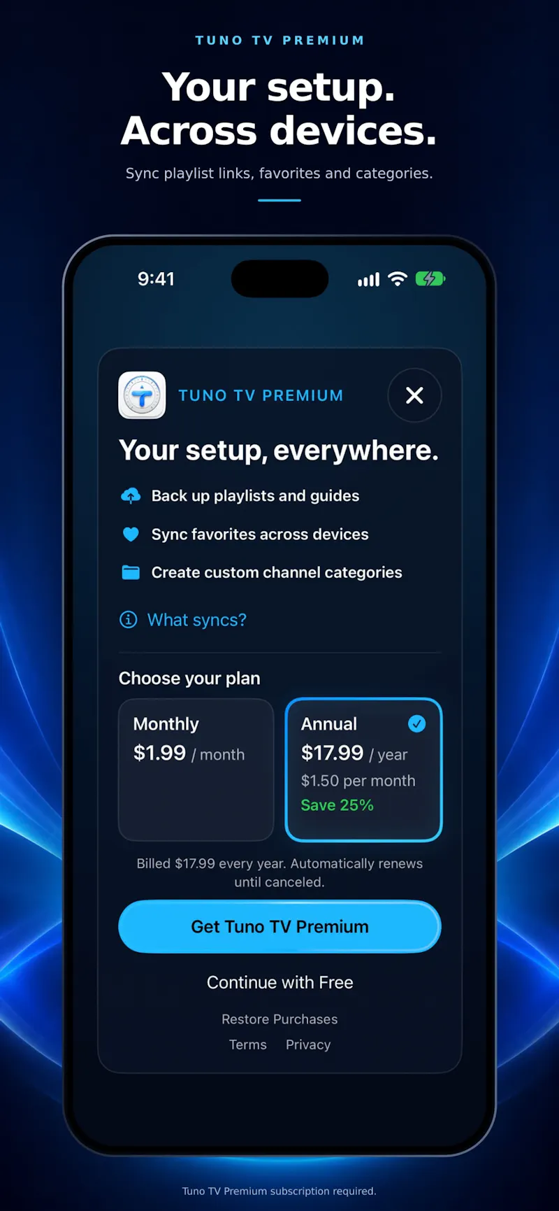 Tuno TV: IPTV Player screenshot 7