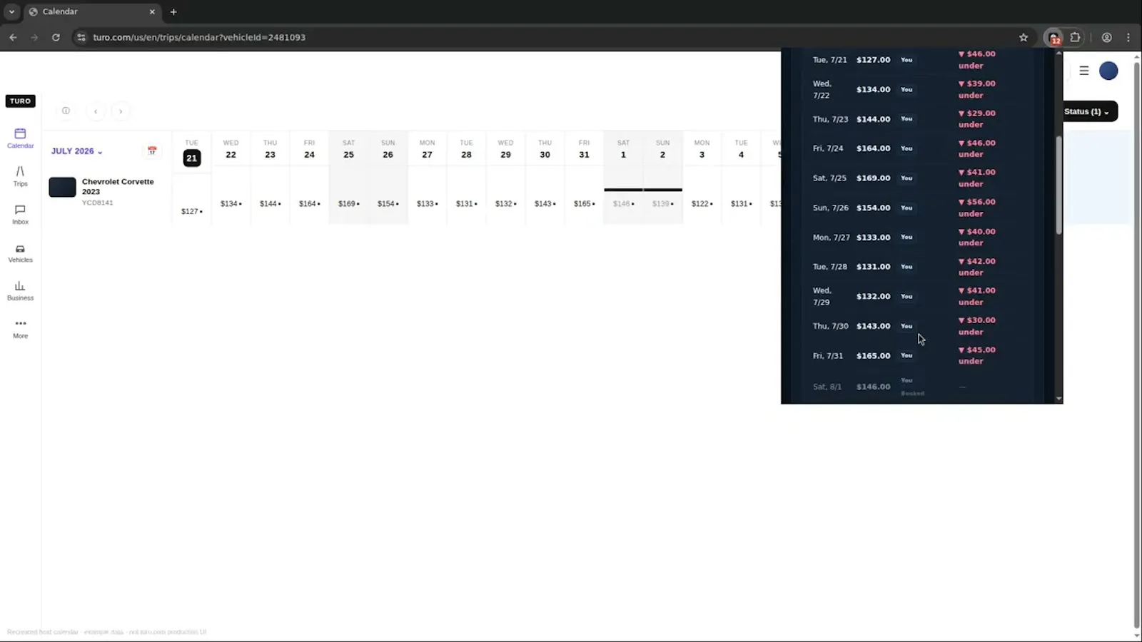 Pricing Lab for Turo hosts screenshot 1 (video preview)