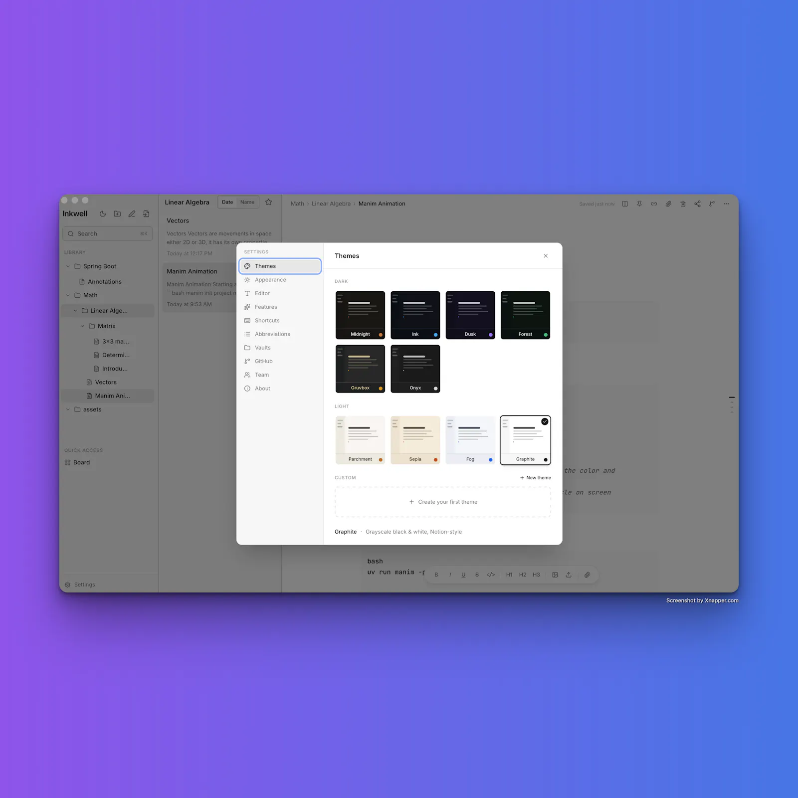 inkwell - Write without distraction. screenshot 3