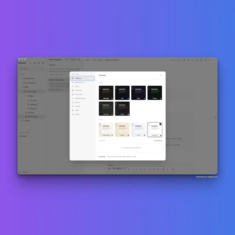 inkwell - Write without distraction. screenshot 3