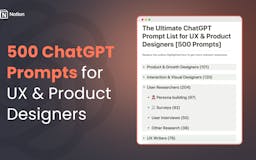500 ChatGPT UX & Product Design Prompts media 1