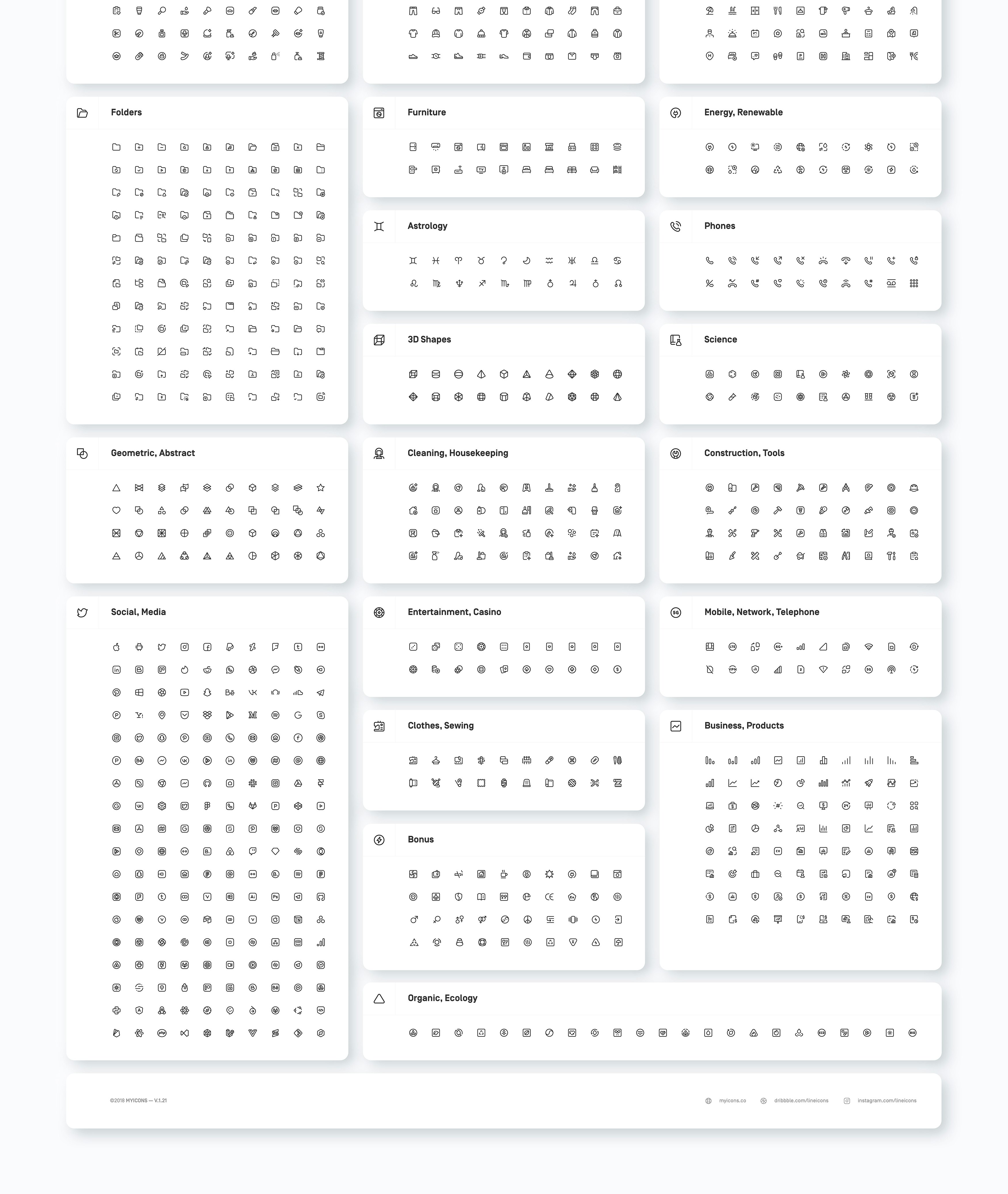 Myicons v—1.21  Vector Line Icons Pack gallery image