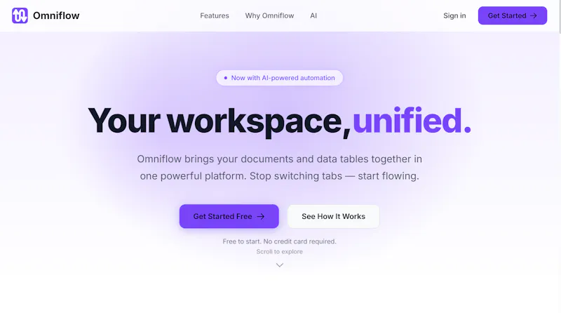 Omniflow screenshot 1