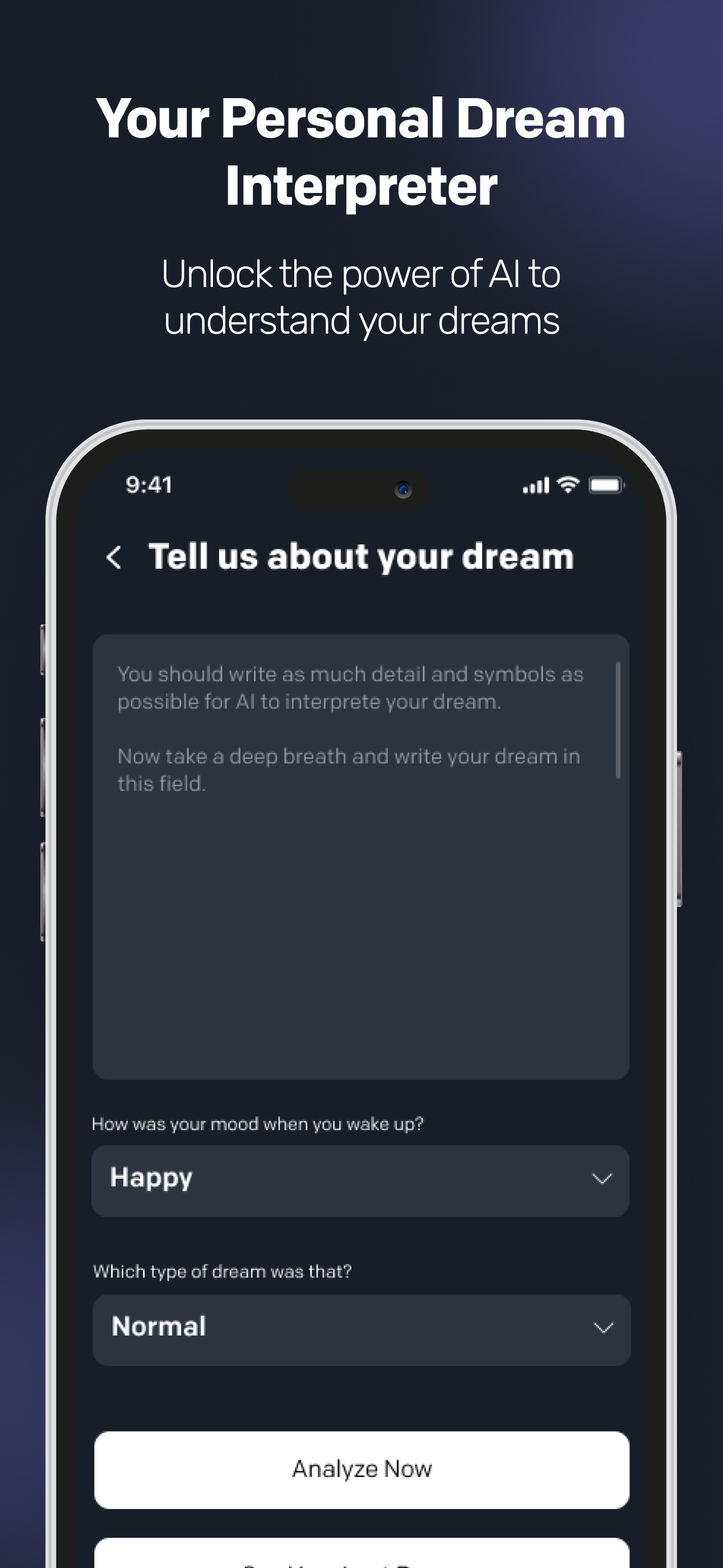 Media Tafsiran impian dengan AI - AI Dream Interpretation & Dreams Dictionary & Journal 4