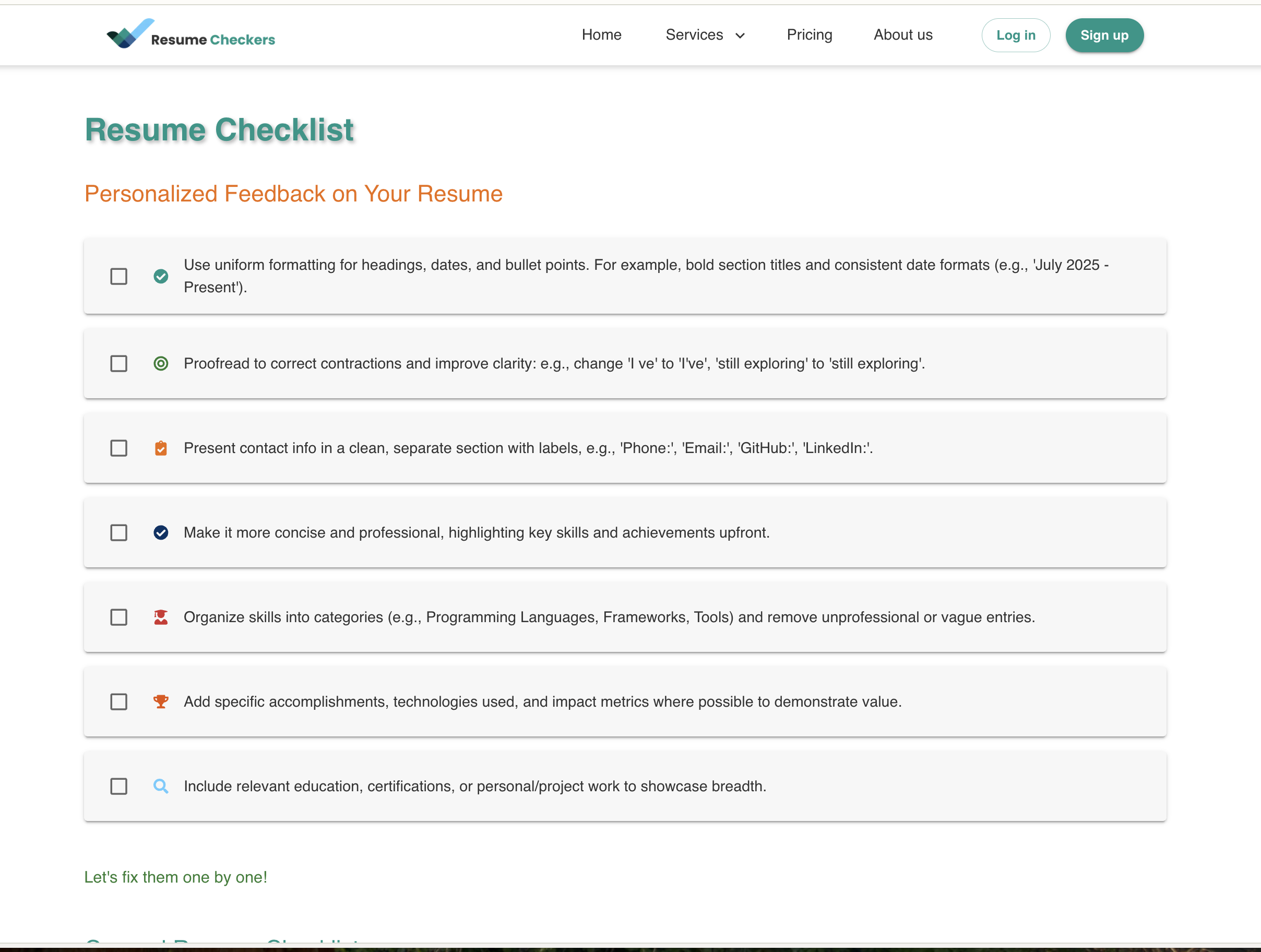 Resume Checkers gallery image