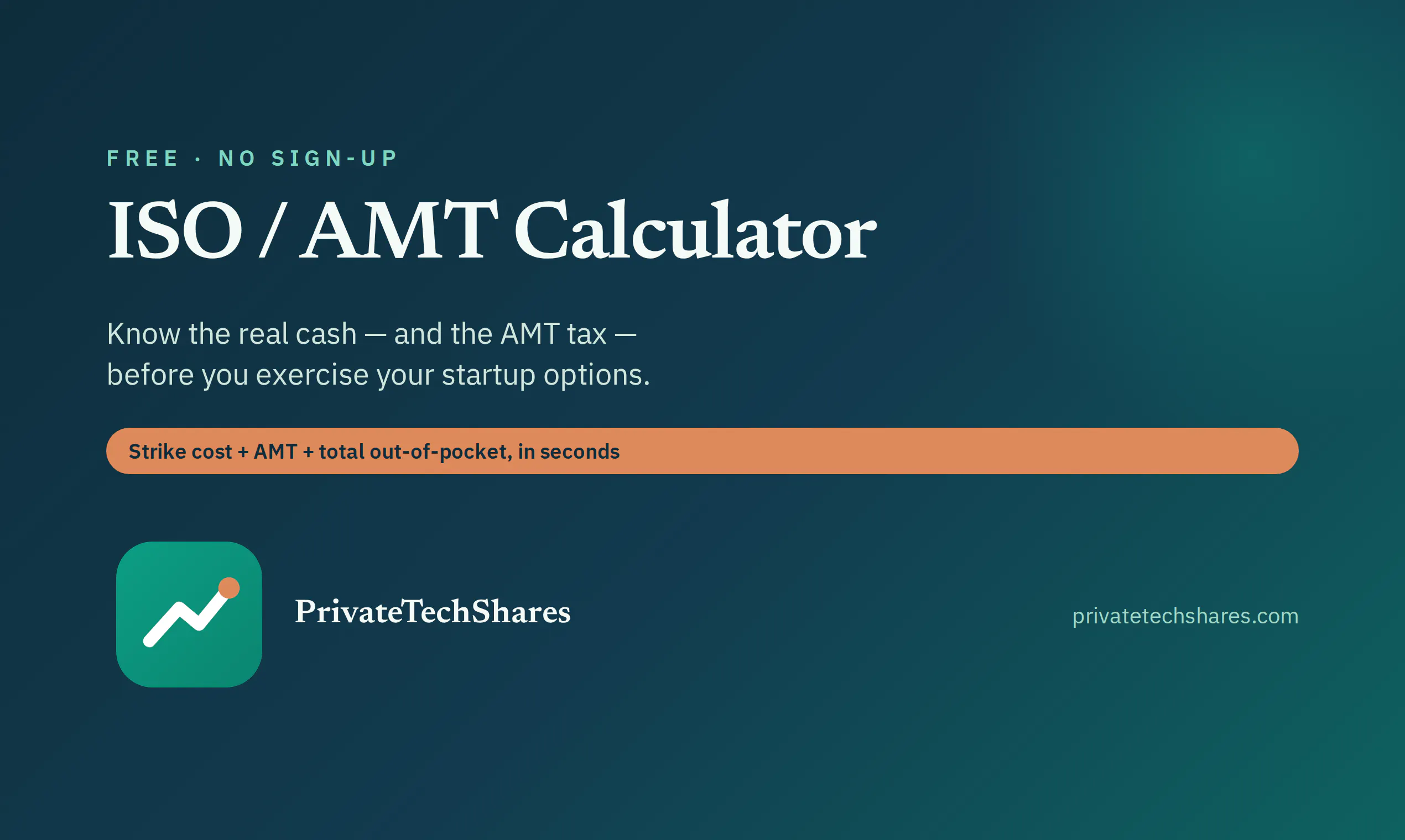 PrivateTechShares ISO/AMT Calculator gallery image