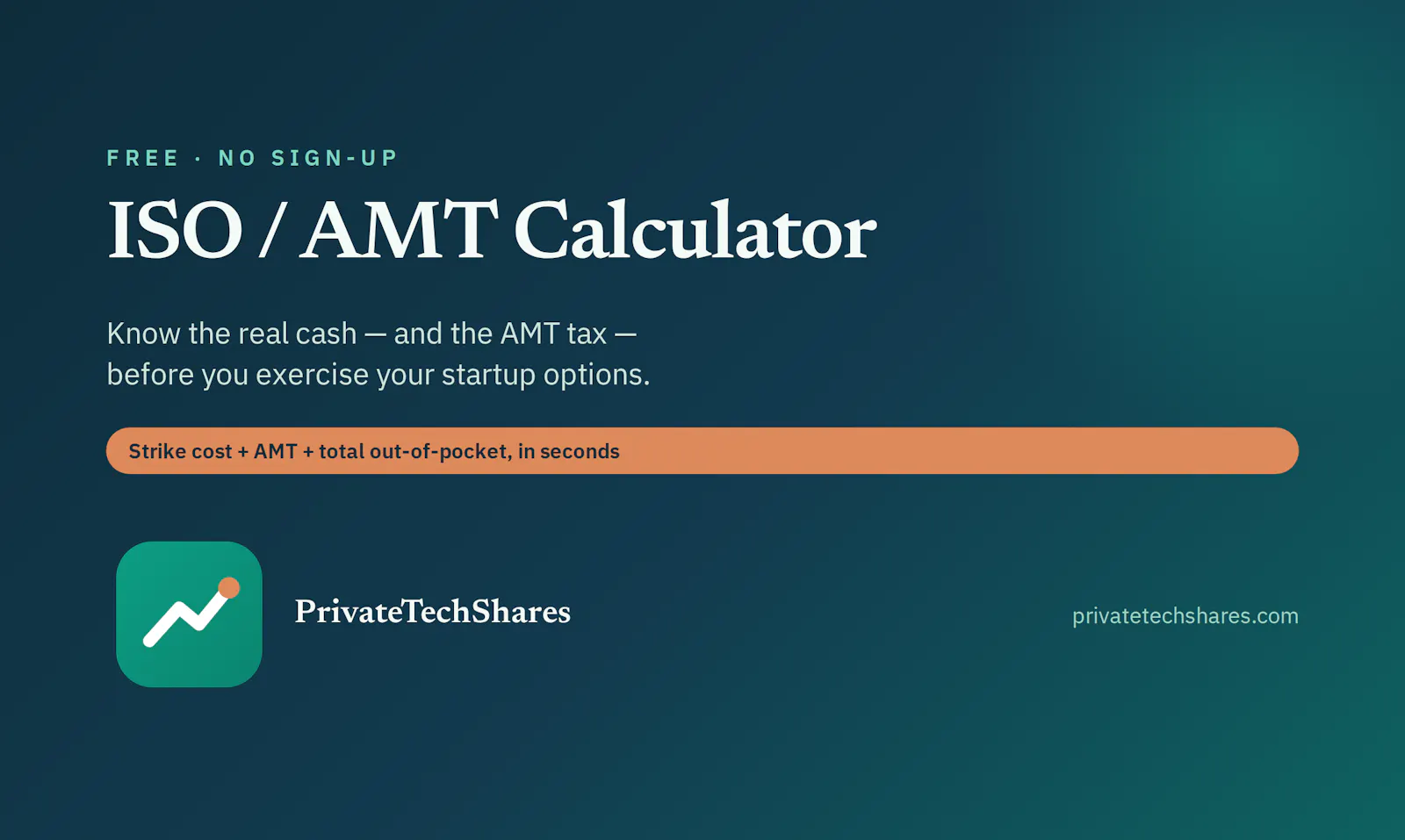 PrivateTechShares ISO/AMT Calculator screenshot 1