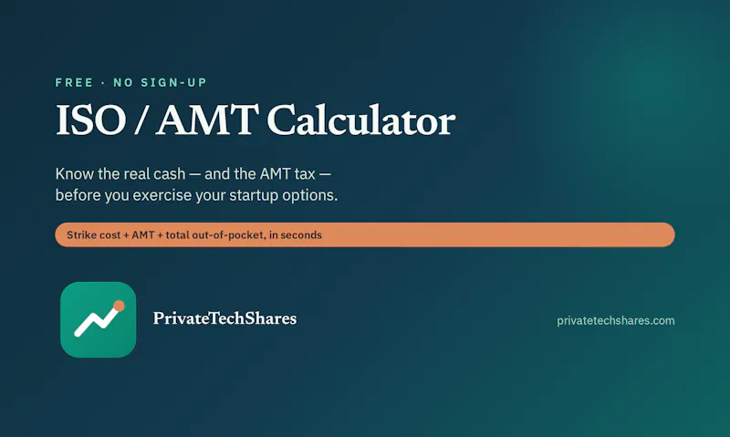 PrivateTechShares ISO/AMT Calculator screenshot 1