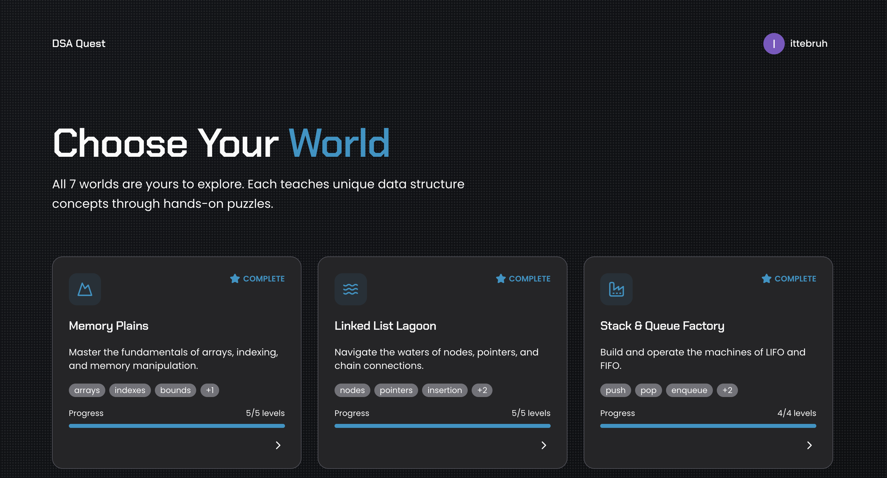 DSA Quest - Screenshot 3 showing product features and functionality