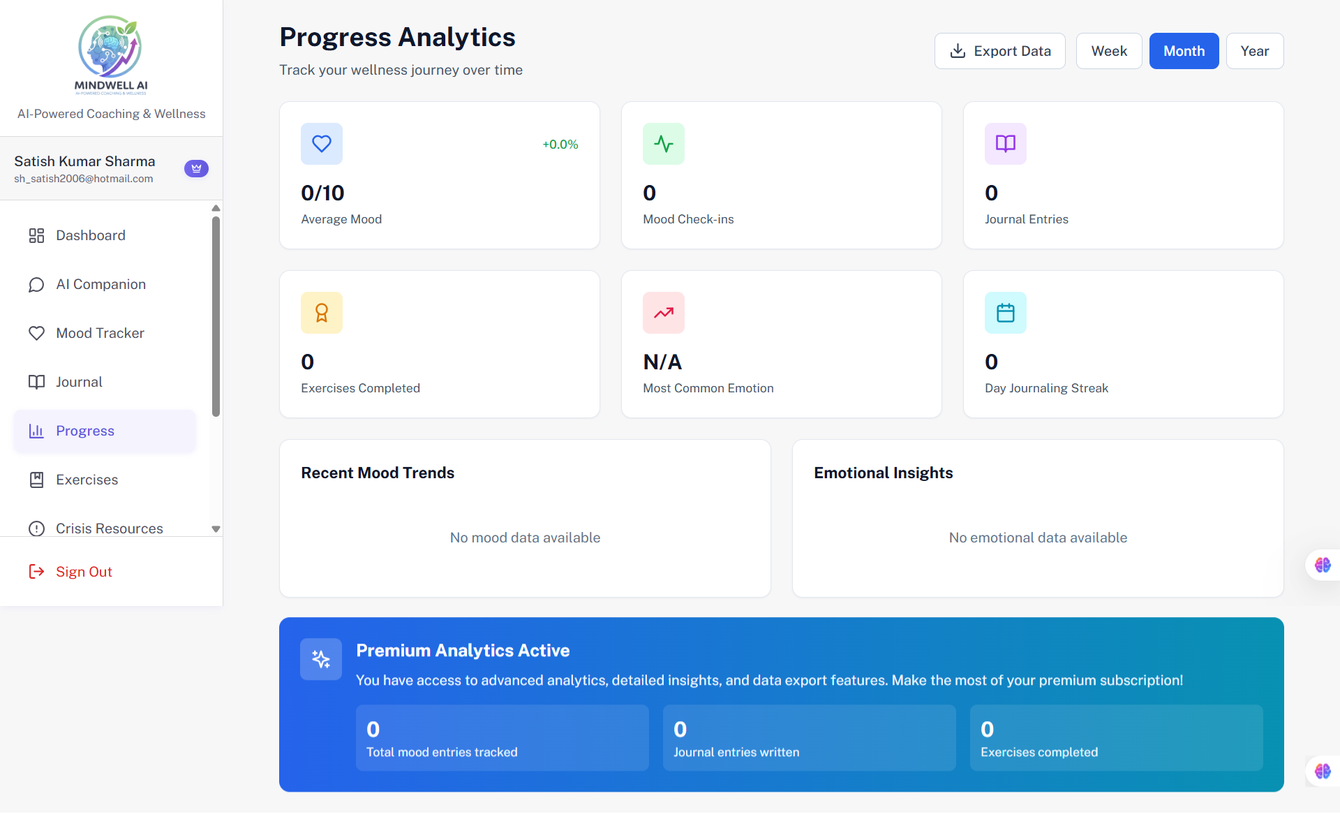 Mindwell AI - Screenshot 4 showing product features and functionality