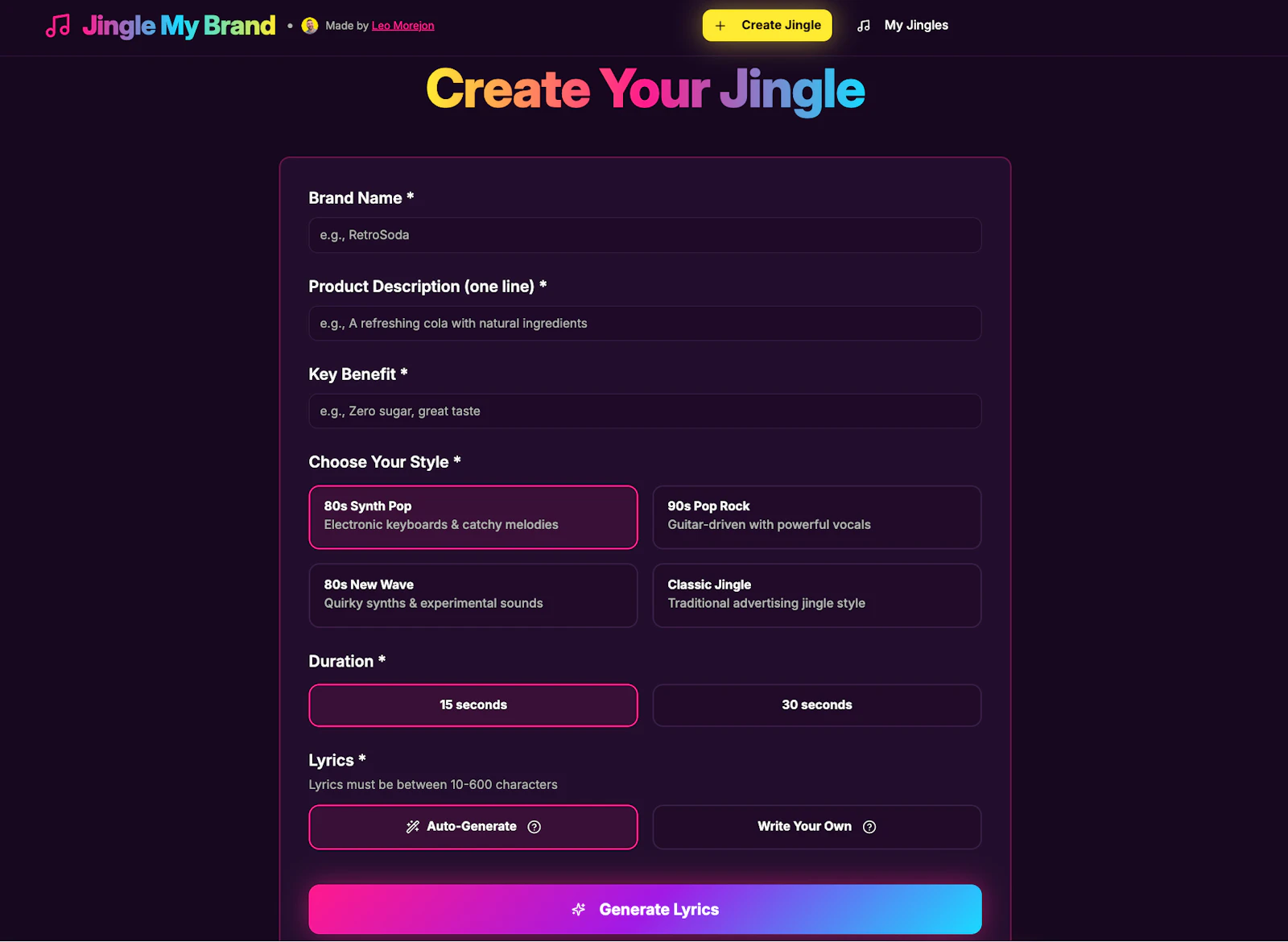 Jingle My Brand screenshot 3