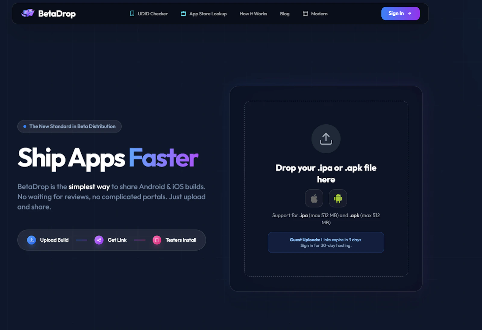 BetaDrop screenshot 2