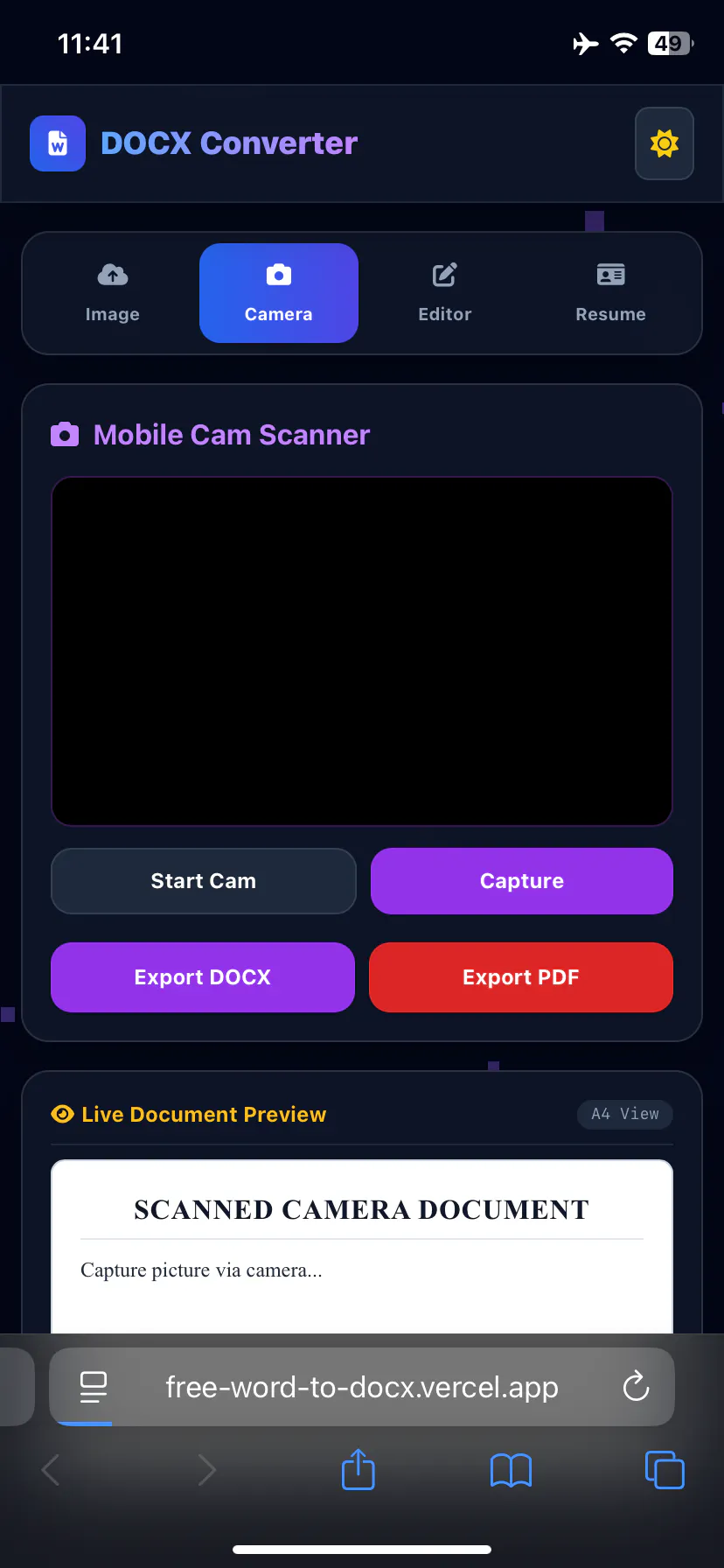 Word to DOCX Suite Mobile screenshot