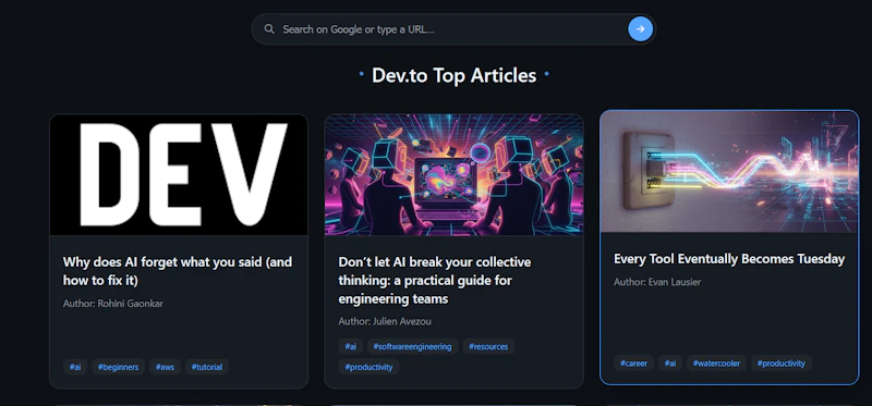 Dev.to News Feed screenshot 1