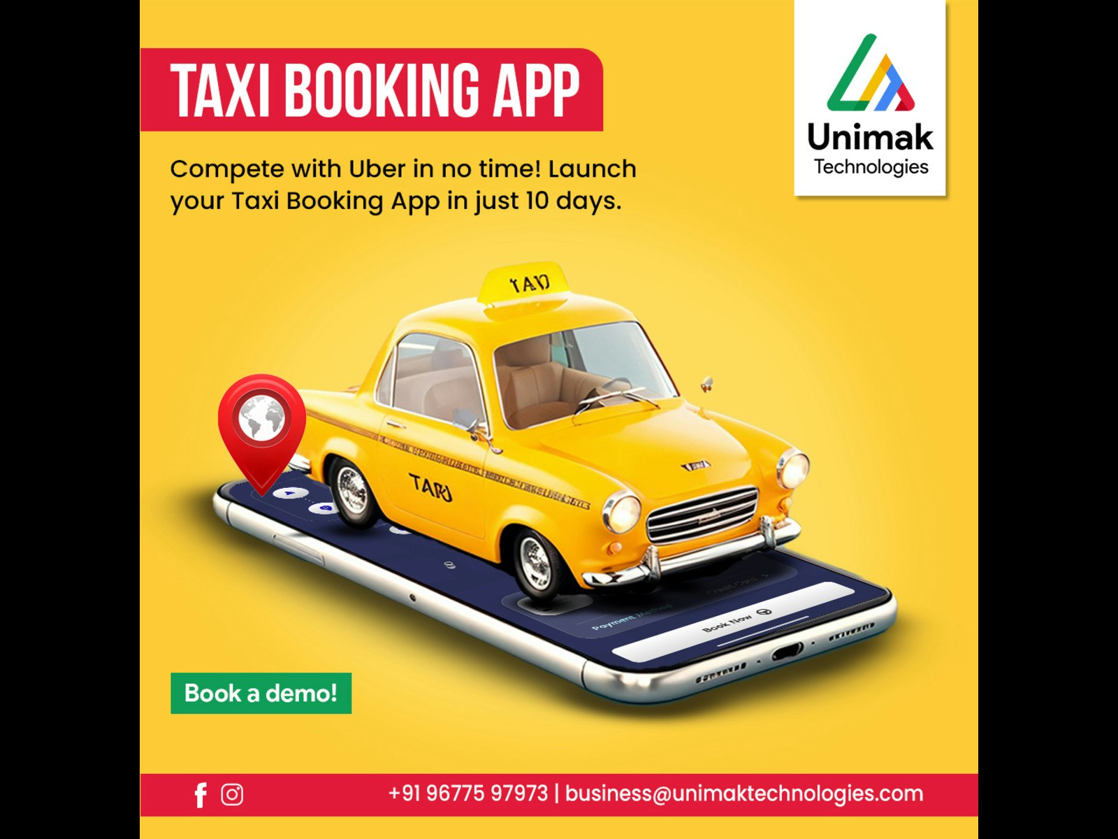 Uber Clone, Uber Clone App - Launch now - Main product screenshot demonstrating key features and user interface