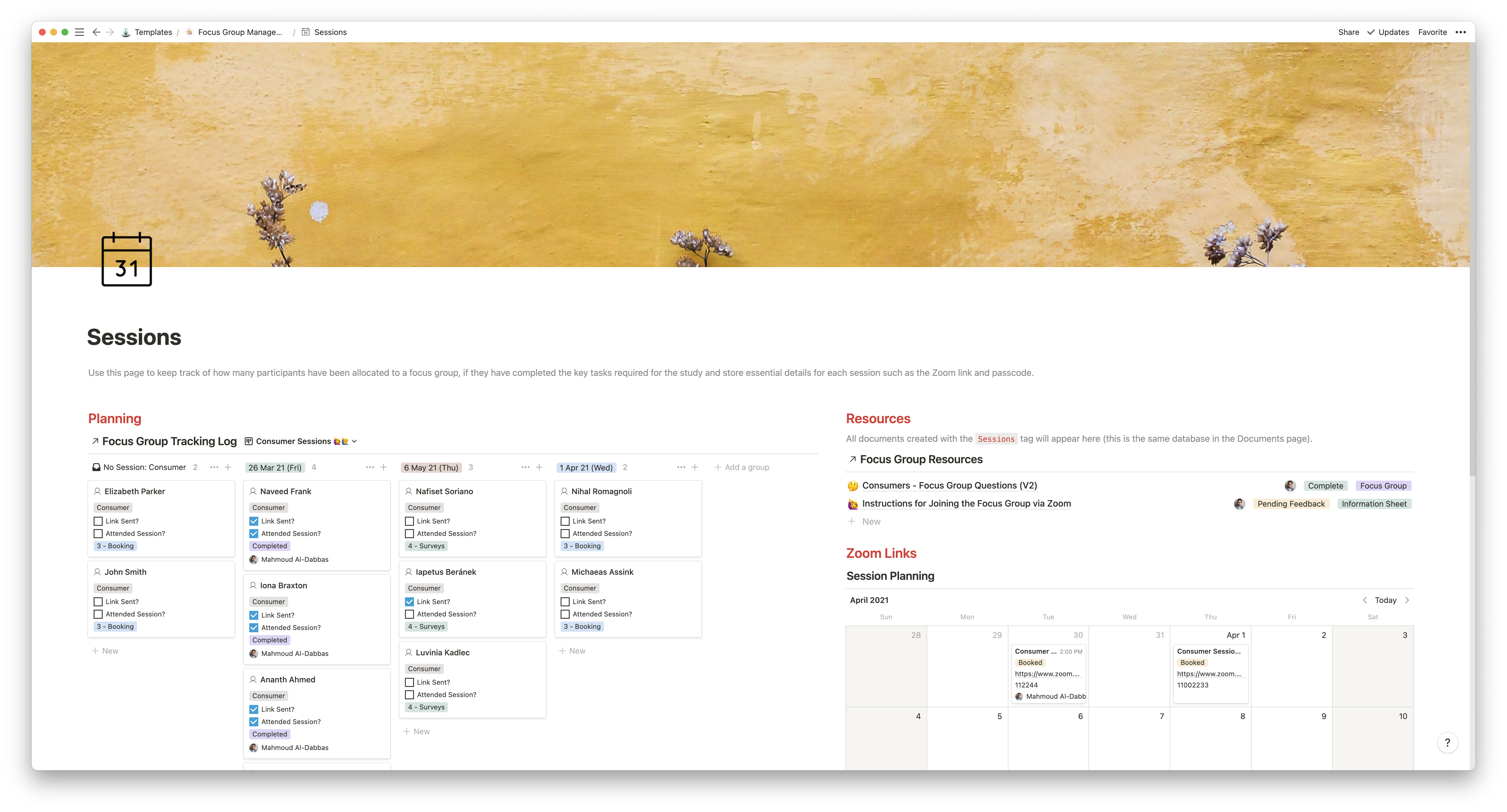 Focus Group Management gallery image
