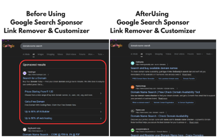 Google Search Sponsorlink Remover - Screenshot 5 showing product features and functionality