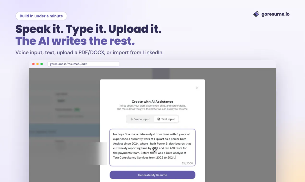 GoResume gallery image