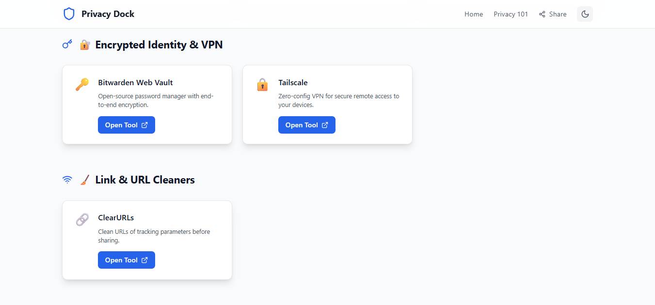 Média Quai de confidentialité - Le tableau de bord ultime des outils de confidentialité sans engagement 6