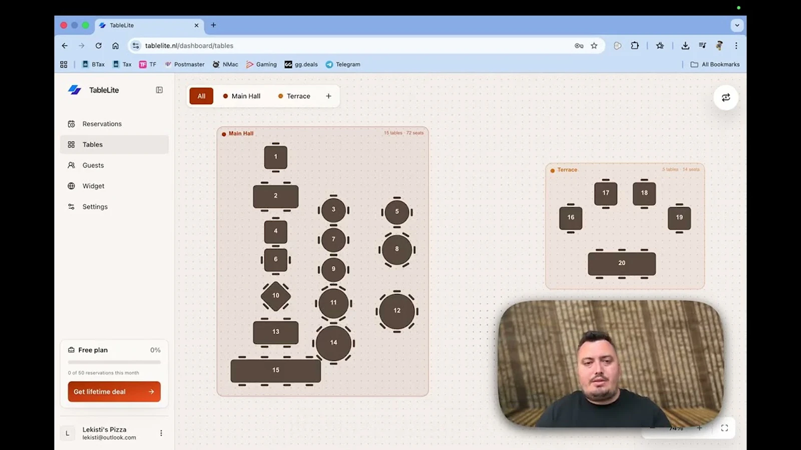 TableLite screenshot 1 (video preview)