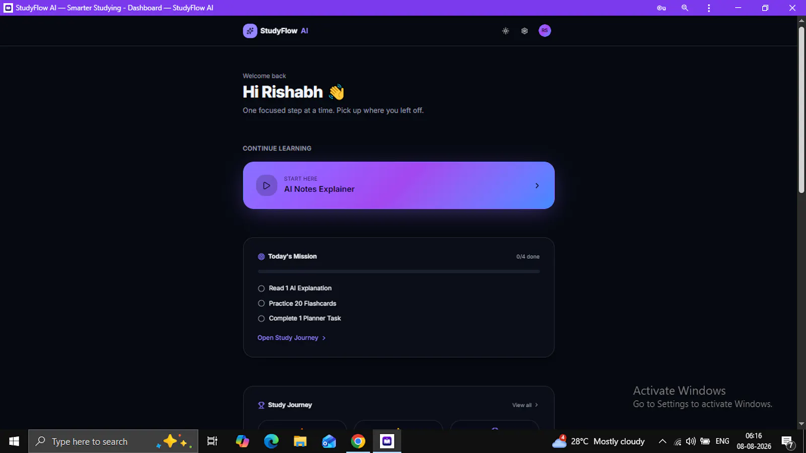 StudyFlow AI screenshot 2