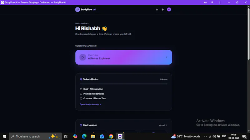 StudyFlow AI screenshot 2