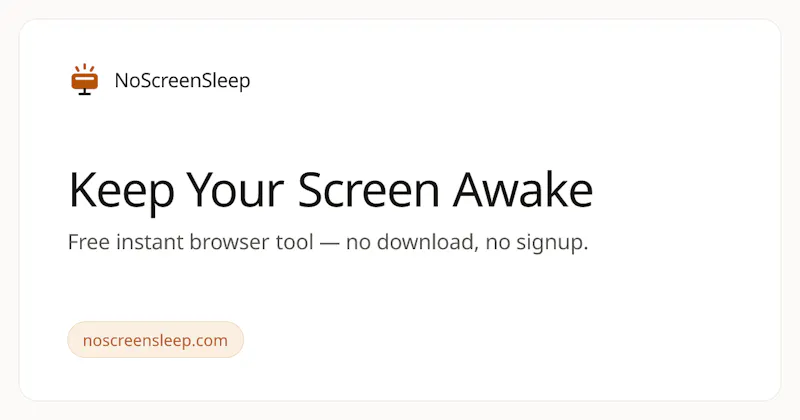 No Screen Sleep screenshot 1