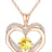 DFUNH 18K Rose Gold Necklaces for Women