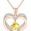 DFUNH 18K Rose Gold Necklaces for Women