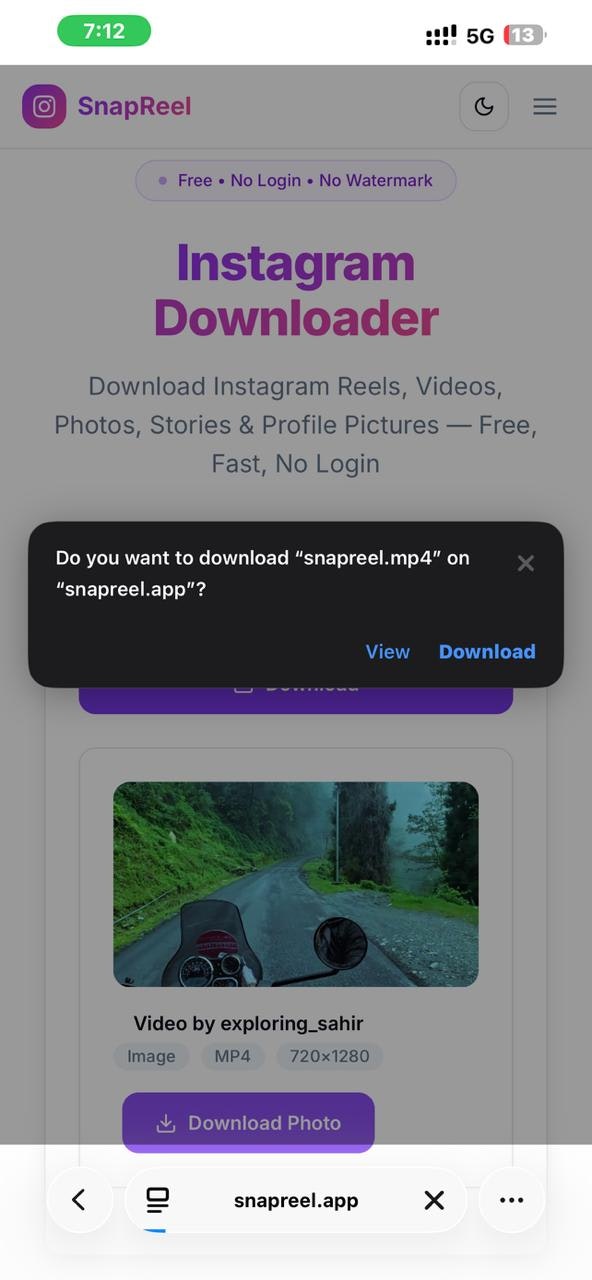 SnapReel - Screenshot 4 showing product features and functionality