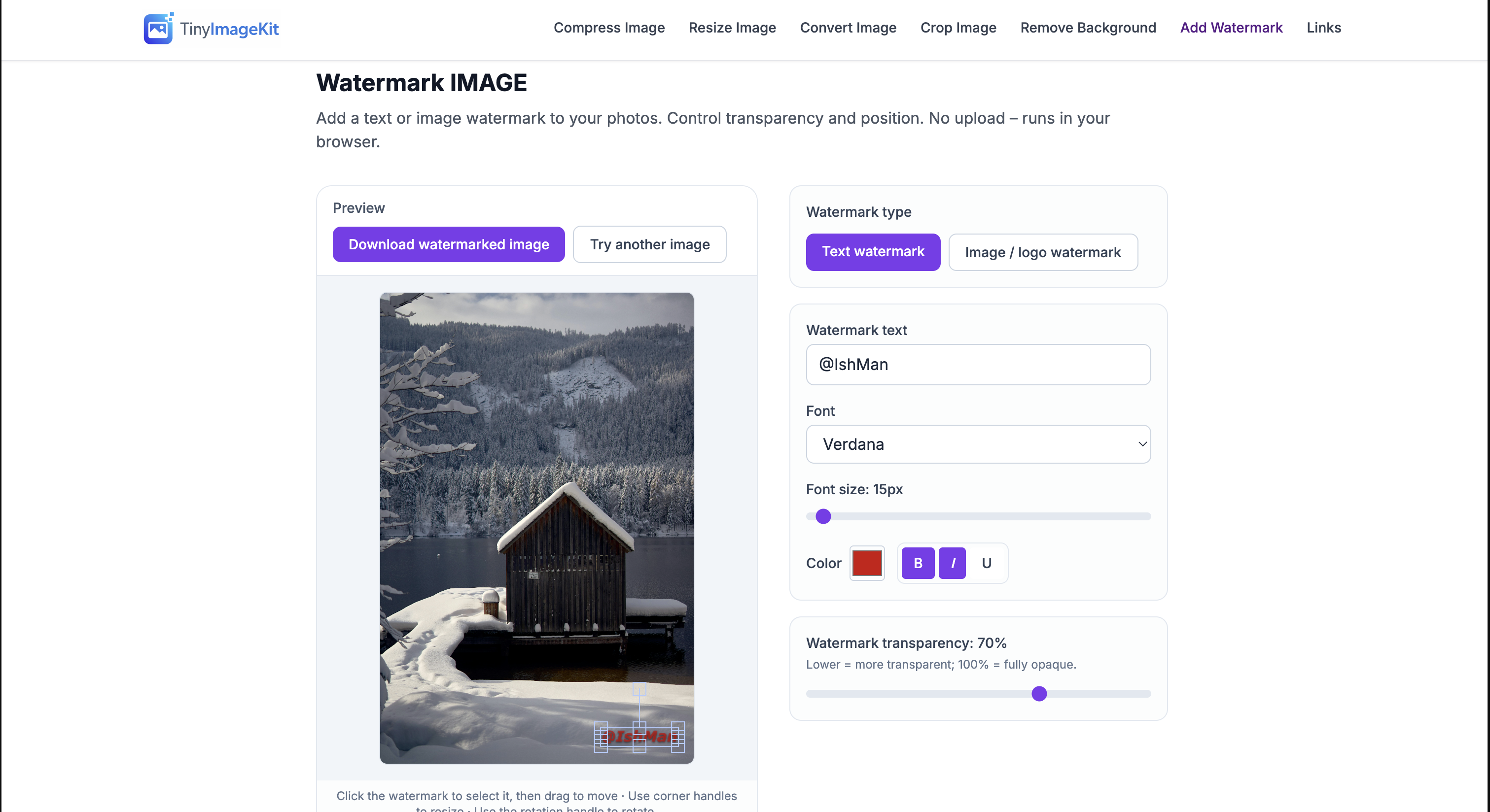 TinyImageKit - Screenshot 3 showing product features and functionality