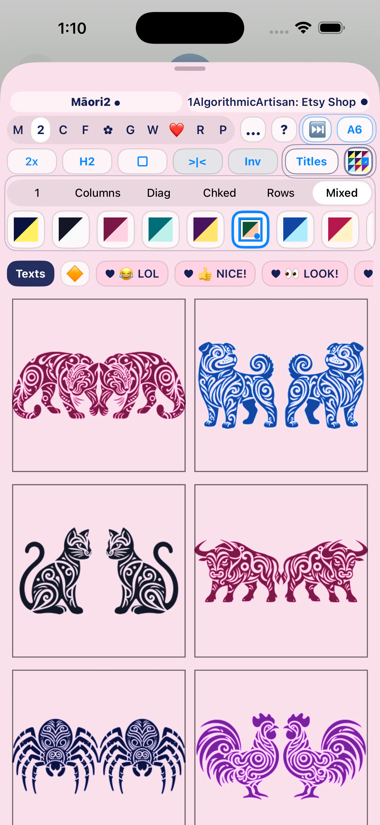 Free IOS   Animals Stickers, Mirrored gallery image