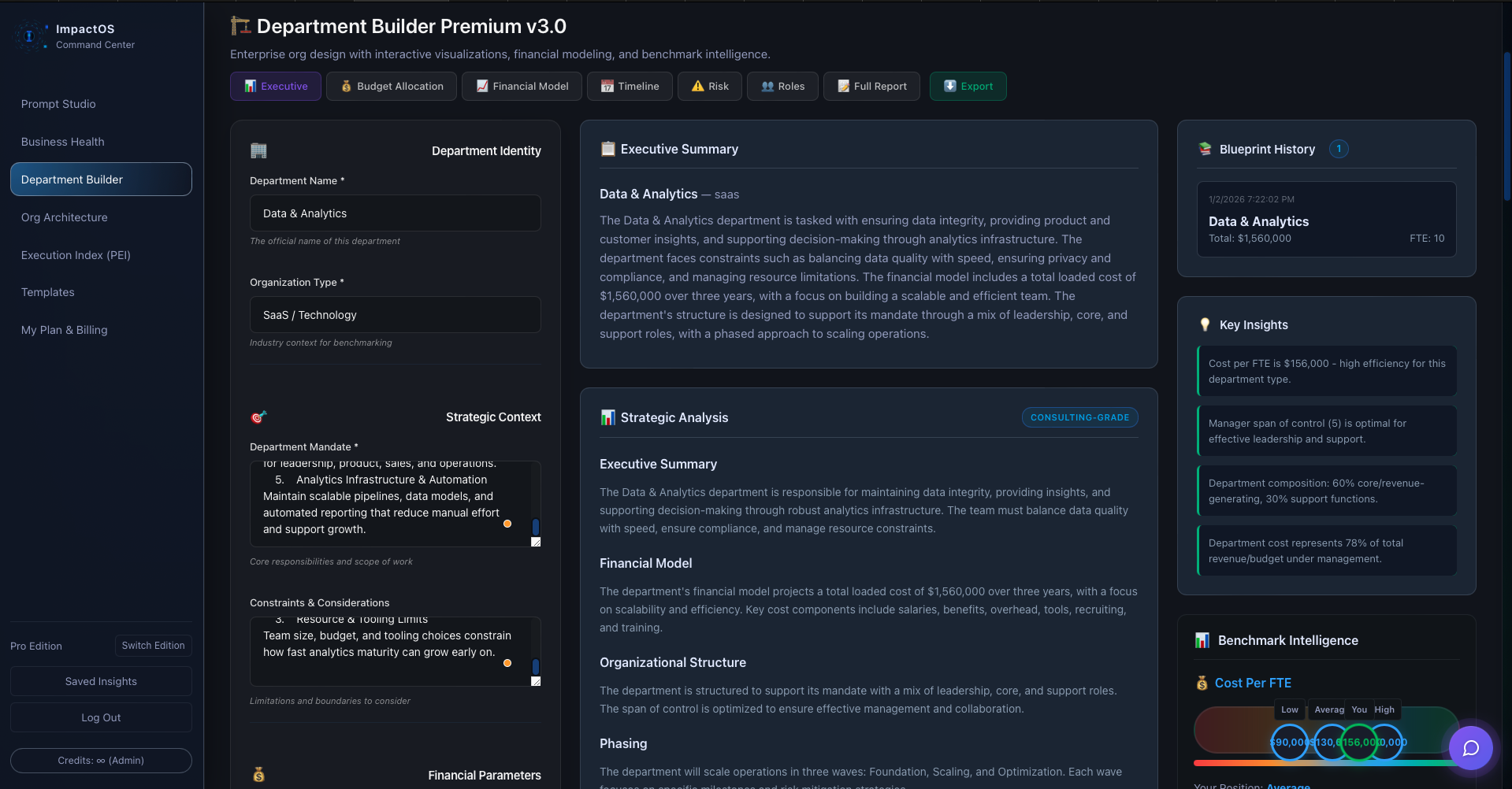 ImpactOS™ - Screenshot 4 showing product features and functionality