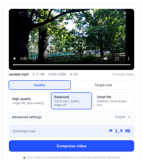 VideoCompress screenshot