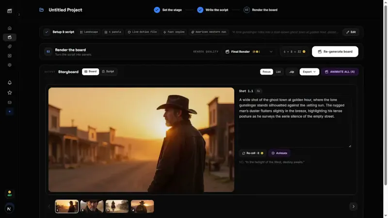 StoryboardAI screenshot 1 (video preview)