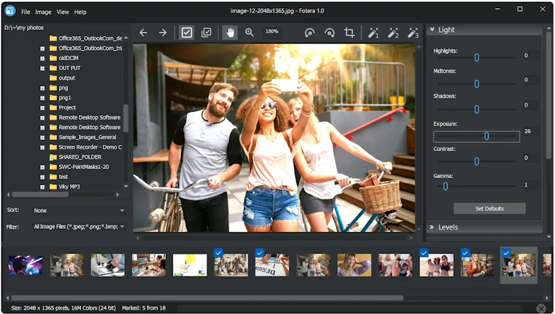 FOTERA Free Non-destructive Photo Editor screenshot 1