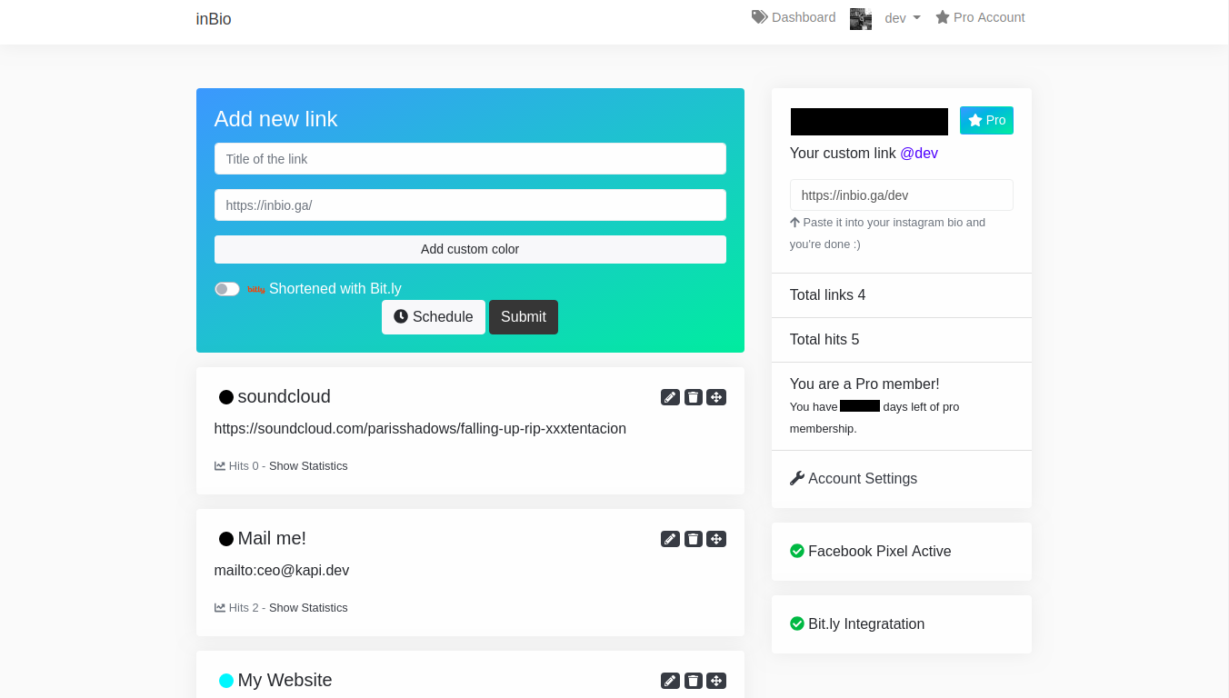 inBio - More than just a link! gallery image