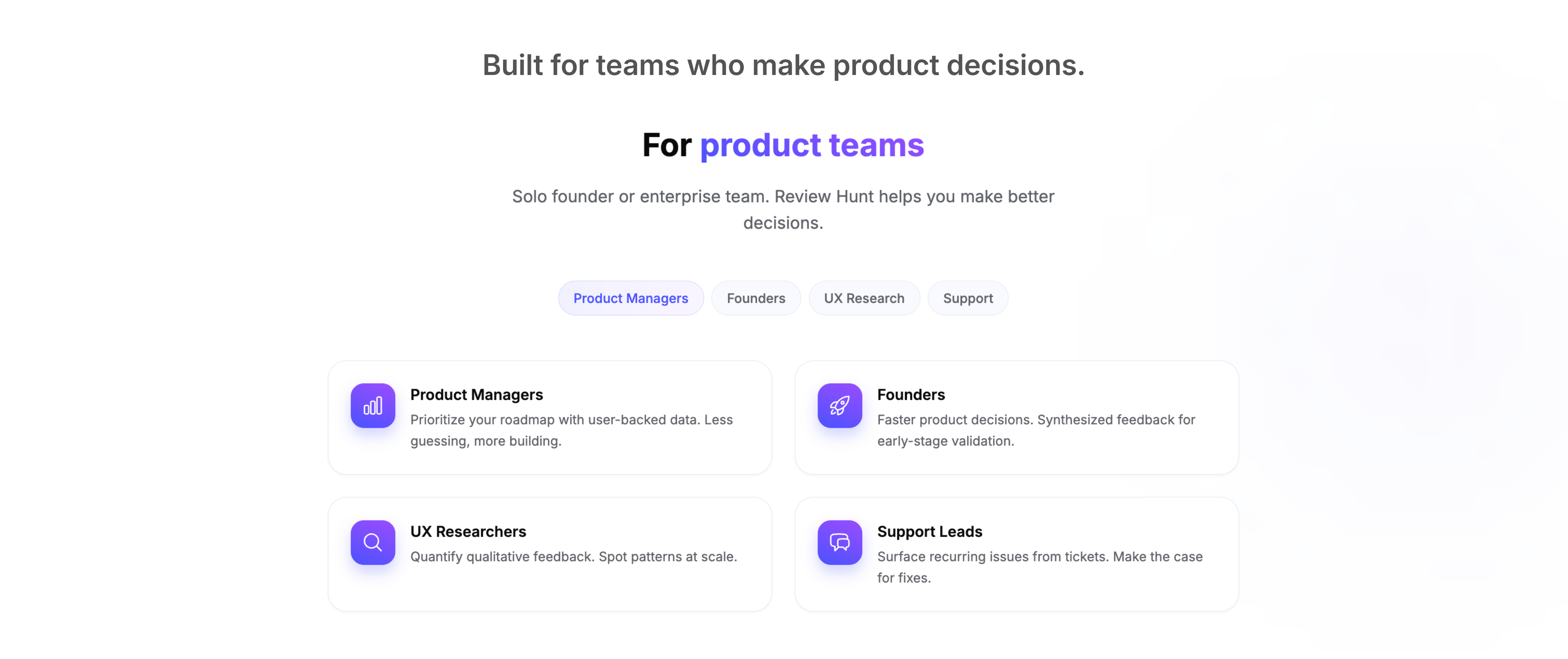 Review Hunt - Screenshot 4 showing product features and functionality