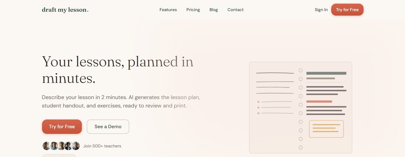 Draft My Lesson gallery image