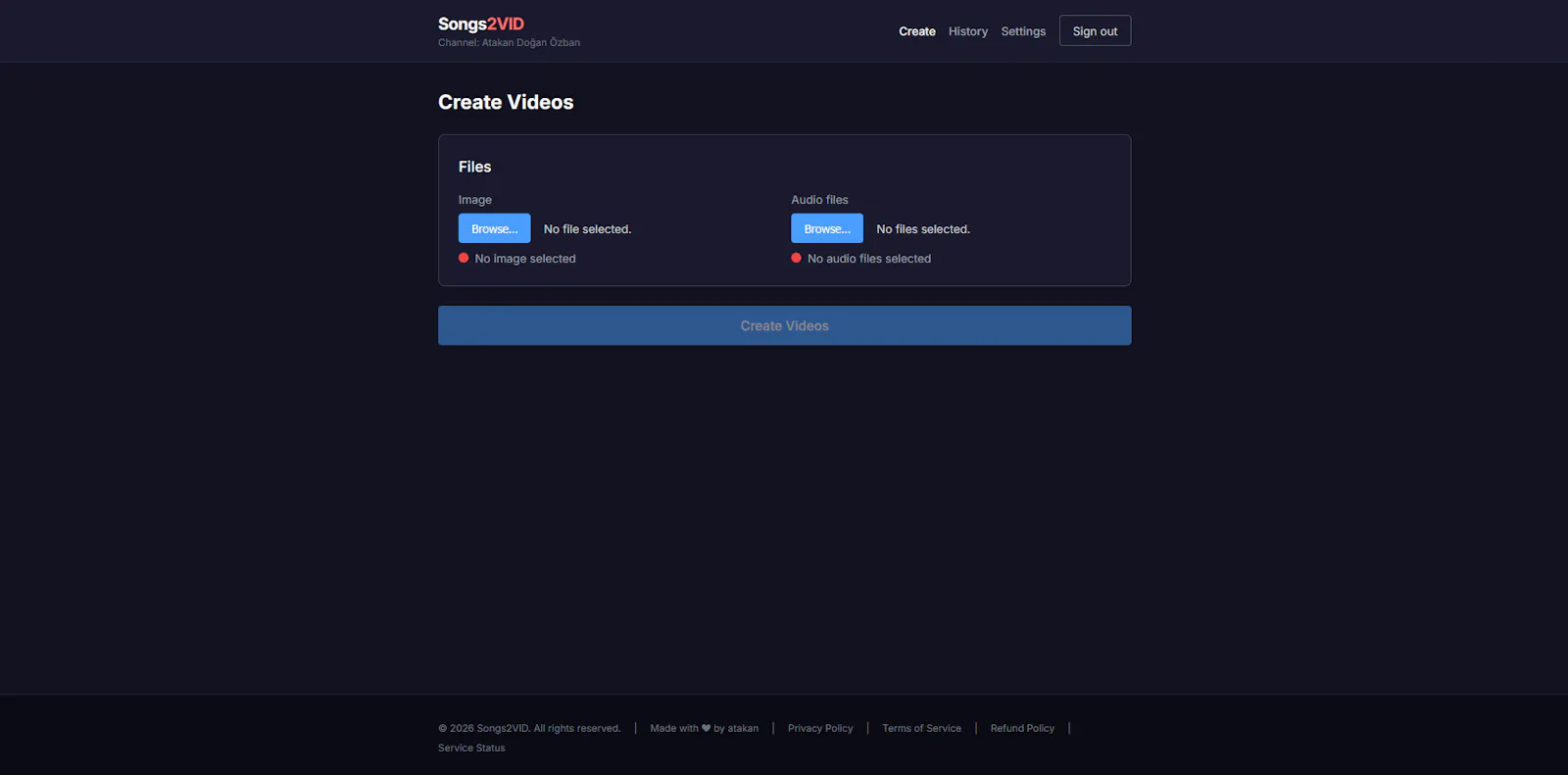 Songs2VID screenshot 2