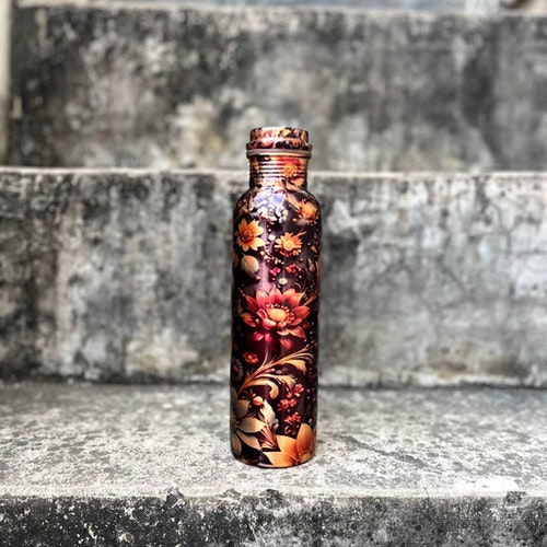 Prime Sauda – Floral Copper Water Bottle - Main product screenshot demonstrating key features and user interface
