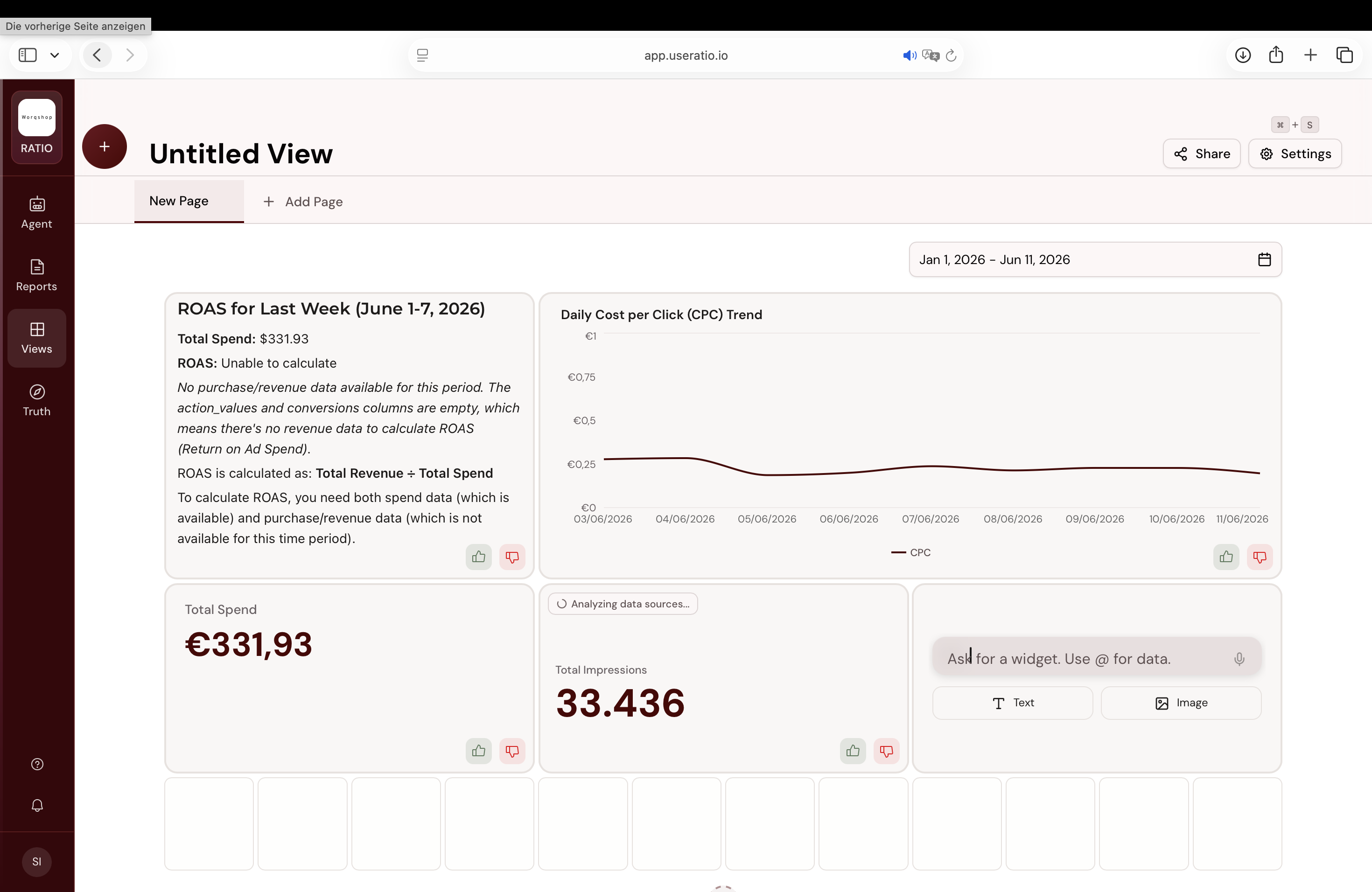 ratio - performance data on demand gallery image