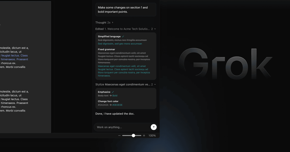 Grok by SpaceXAI for Word